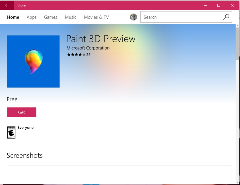 Hodentek Paint 3D Debuts in preview for now
