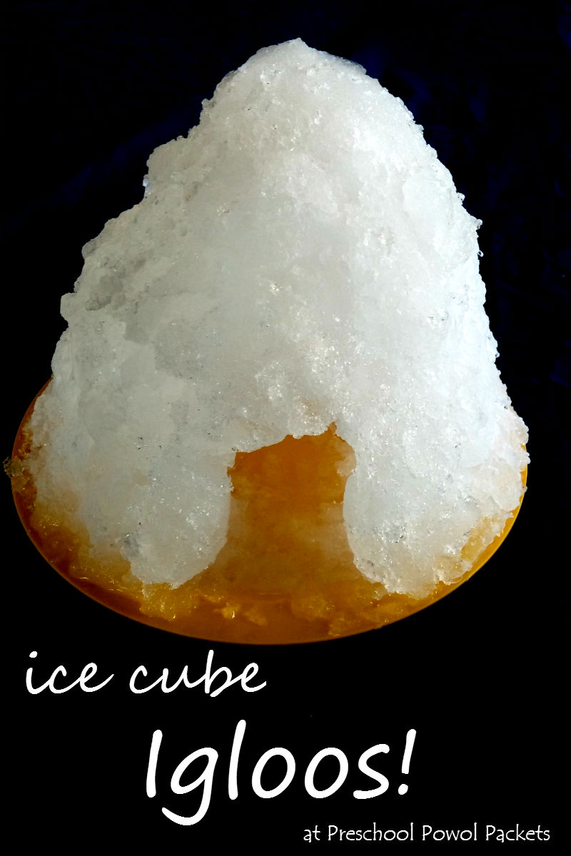Ice Cube Igloo STEM Project! Preschool Powol Packets