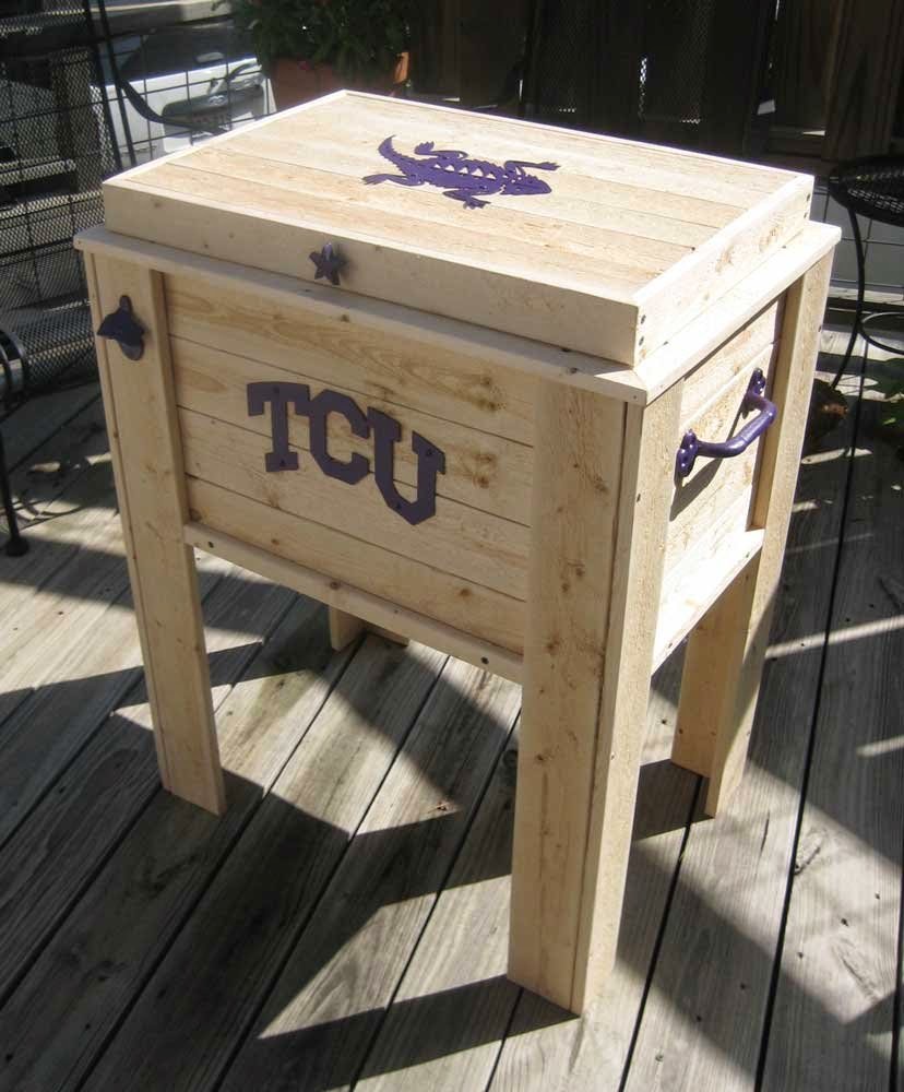 Patio Cooler Texas Wooden Cooler Chest