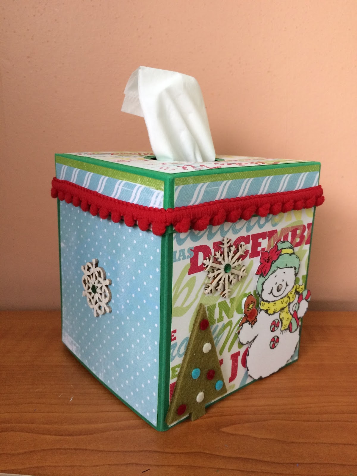 My muddled Life Christmas Tissue Box covers