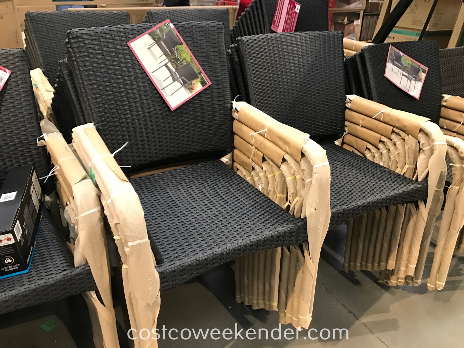 Woven Resin Wicker Bistro Chairs Set Of 2 Costco Weekender