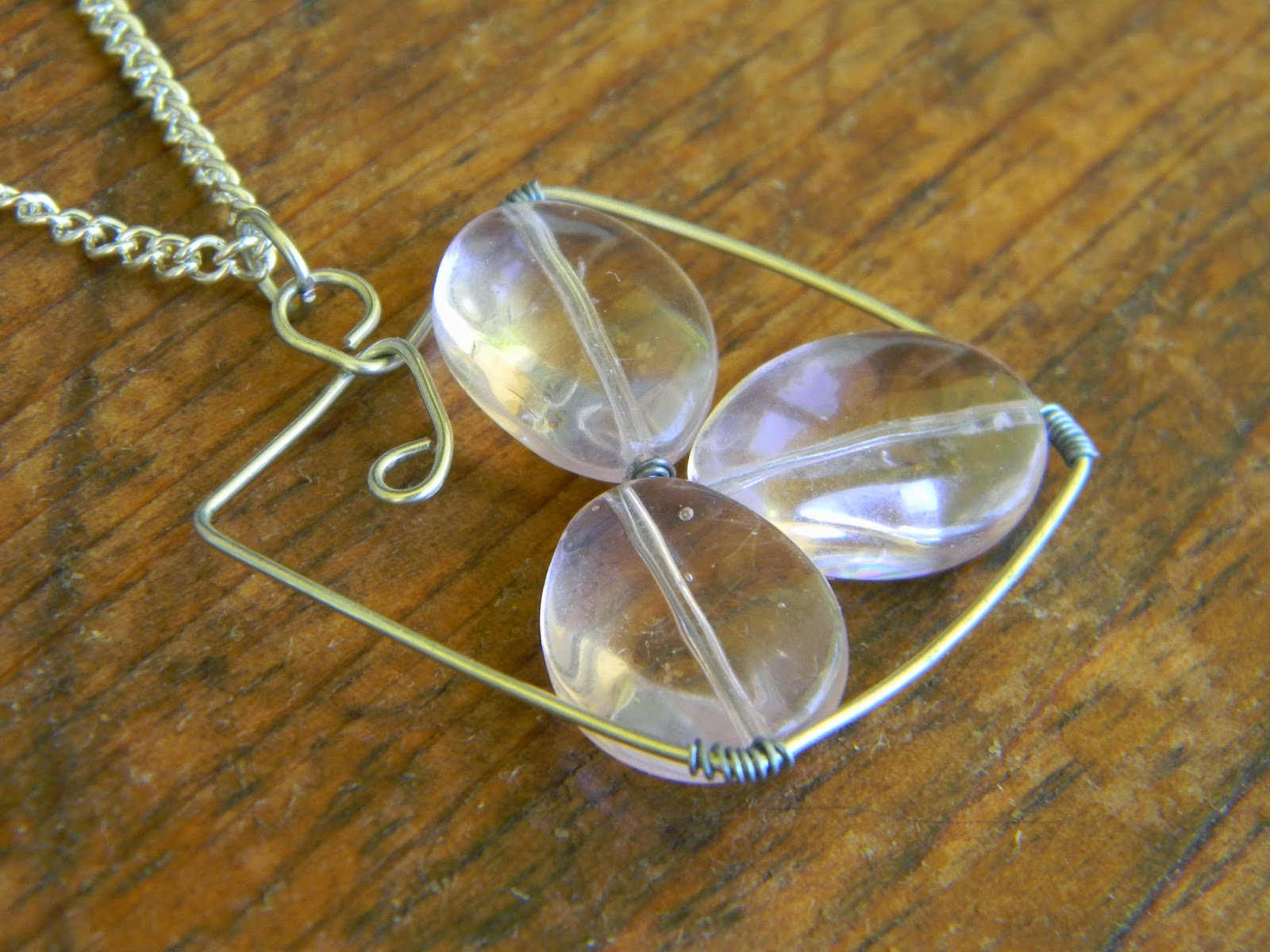 Artistic Endeavors 101 Delicate Pink Wire Necklace