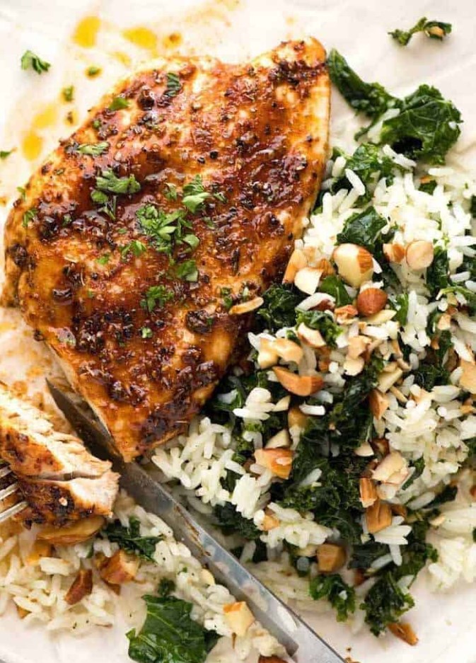 Garlic Butter Rice with Kale Recipes Food