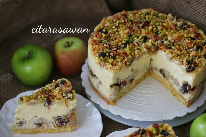 Apple Crumble Cheesecake ~ Blog Kakwan