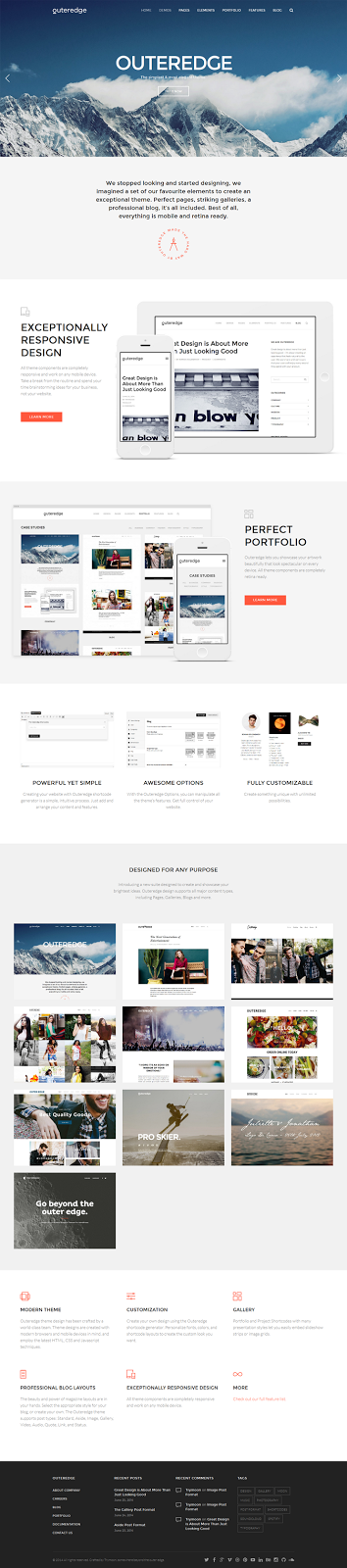 Outeredge - Responsive Multipurpose Theme - Download New Themes