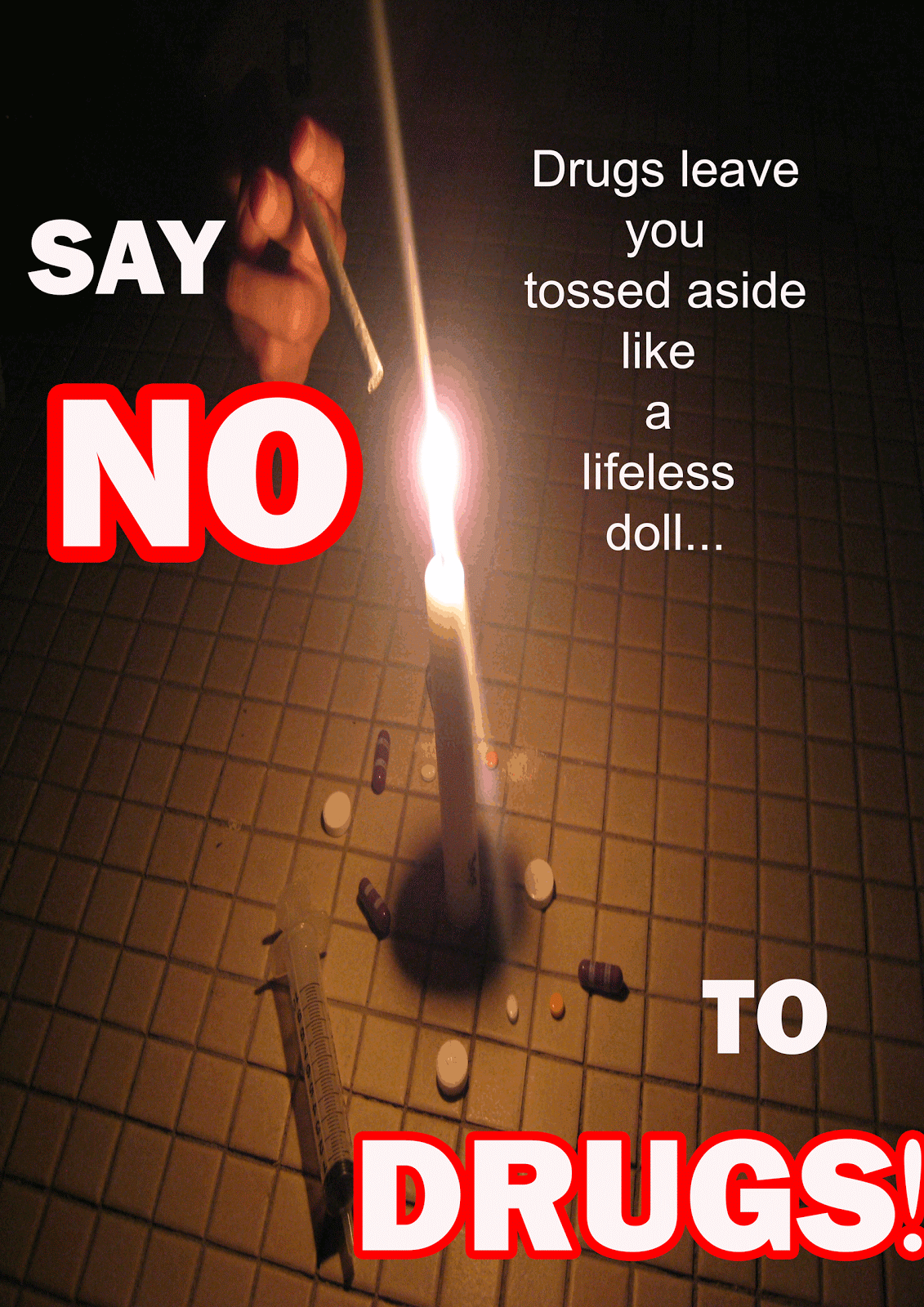 EnglishIT: Say No To Drugs poster..