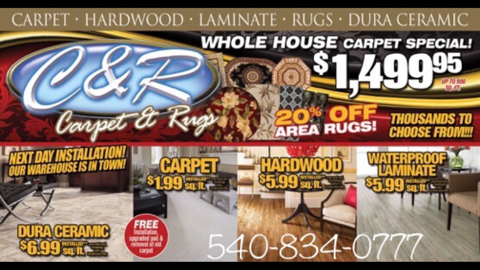 C&R Carpet and Rugs Flooring store fredericksburg VA