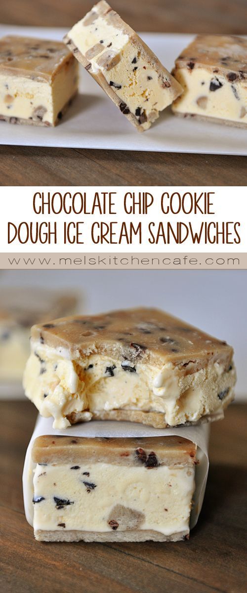 CHOCOLATE CHIP COOKIE DOUGH ICE CREAM SANDWICHES Book Of Recipes