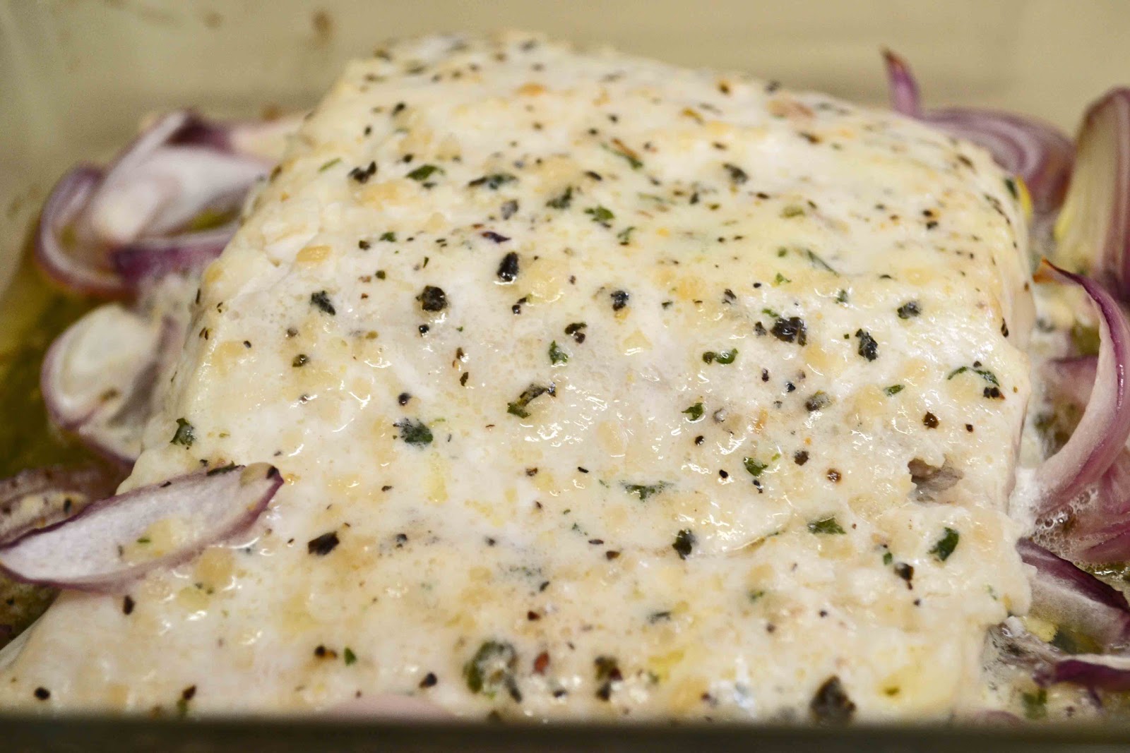 Babblings and More Baked Garlic Butter Halibut