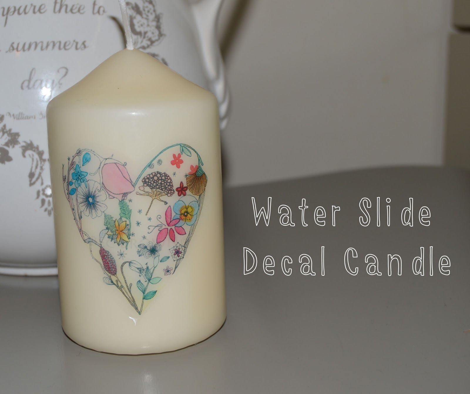 The Sunken Loaf Water Slide Decal Paper Candle DIY