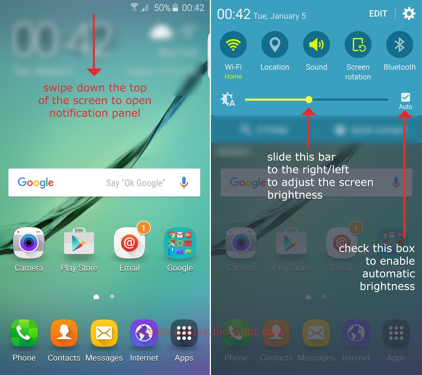 Inside Galaxy Samsung Galaxy S6 Edge How to Adjust Screen Brightness
