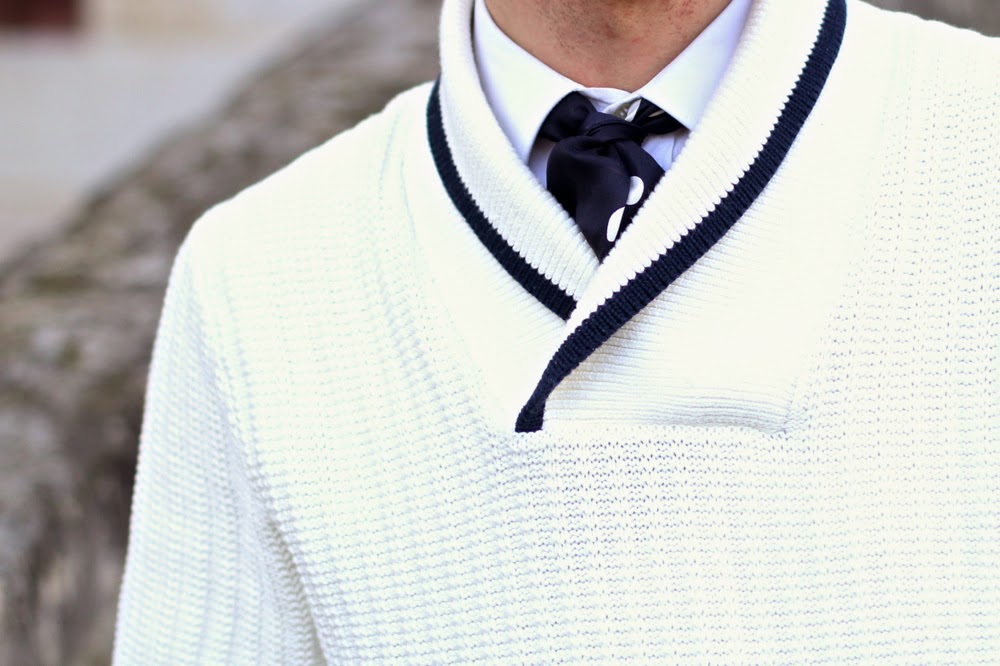 Blog mode homme style château ducs bretagne nantes acnes studios manteau pull col châle, boots à boucles mensfashion Paris