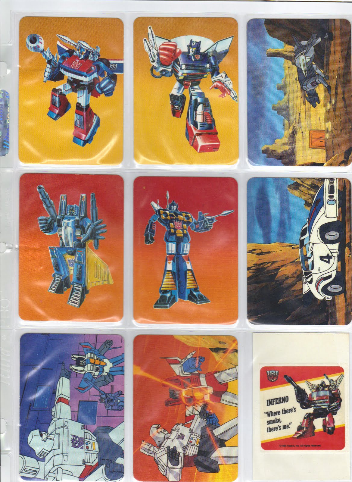 A Pack To Be Named Later 1985 Milton Bradley Transformers Action Cards