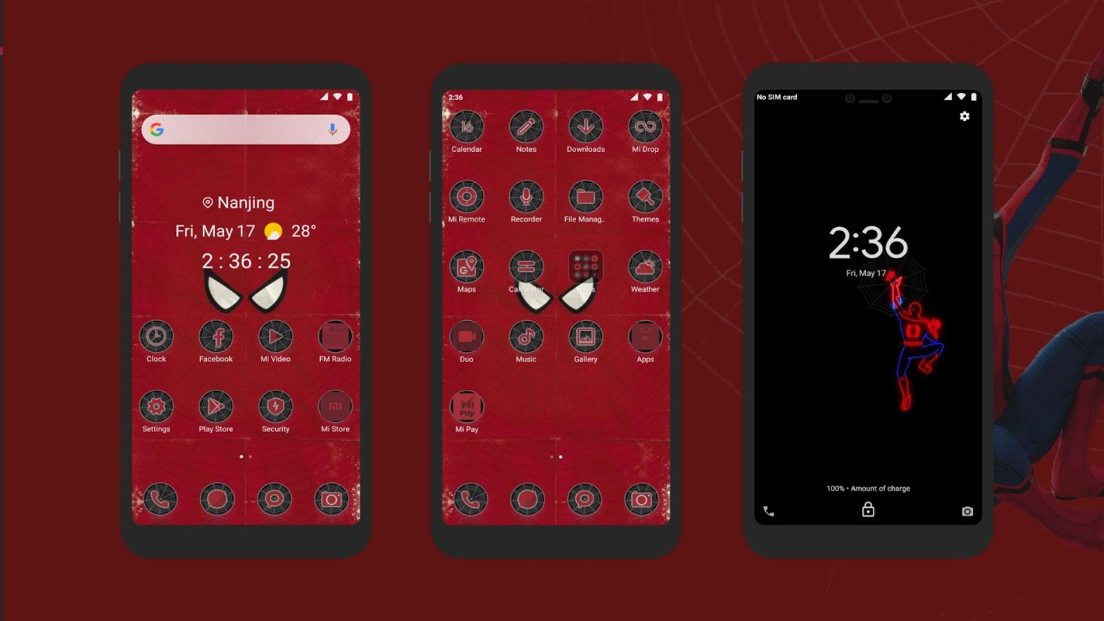 spiderman miui theme for xioami devices