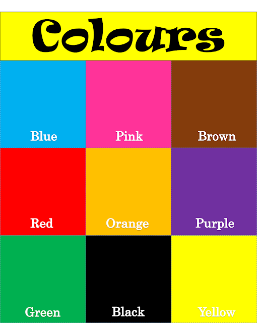 Colours Chart Poster