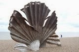 "The Scallop" - the memorial to Benjamin Britten on Aldeburgh Beach, Suffolk.