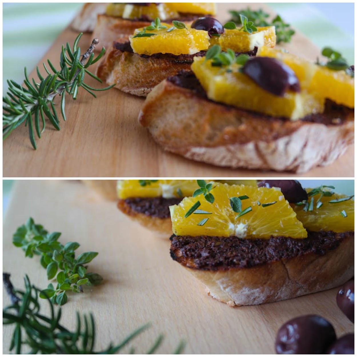 sia´s soulfood foodblog: Crostini mit Orangen und Olivenpaste