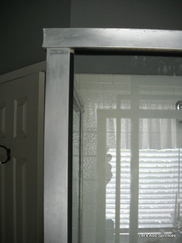 Let's Add Sprinkles Oven Cleaner on the Shower Surround