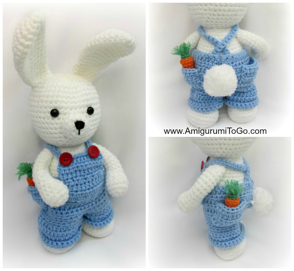 English Crochet pattern softy bunny, easy pattern, DIY bunny