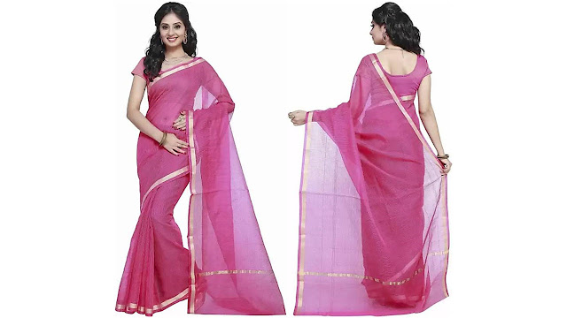 Stylish Sarees Solid, Plain Fashion Kota Cotton, Net Saree (Pink) Stylish Sarees Solid, Plain Fashion Kota Cotton, Net Saree (Pink)