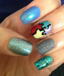 autism awareness nails