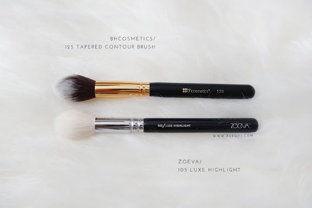 BH Cosmetics Sculpt and Blend 2 - 125 Tapered Contour Brush, Zoeva 105 Luxe Highlight