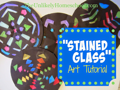 "Stained Glass" Art Tutorial {The Unlikely Homeschool}