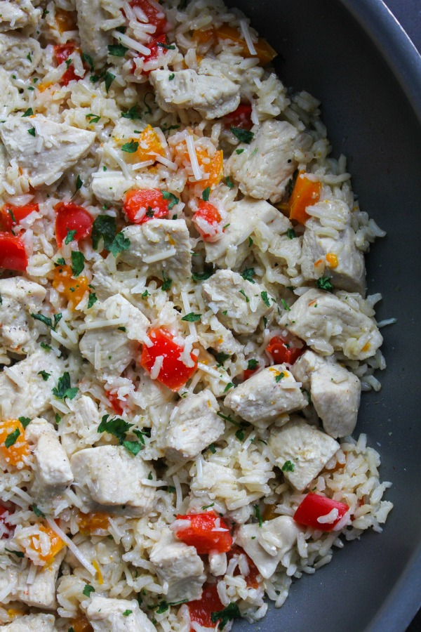 This Lemon Chicken & Rice is a simple and delicious one pan dinner!