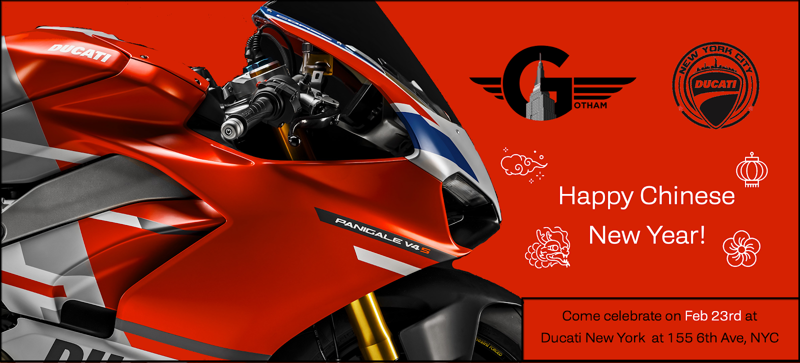 Gotham Ducati Desmo Owners Club Happy Chinese New Year 2019