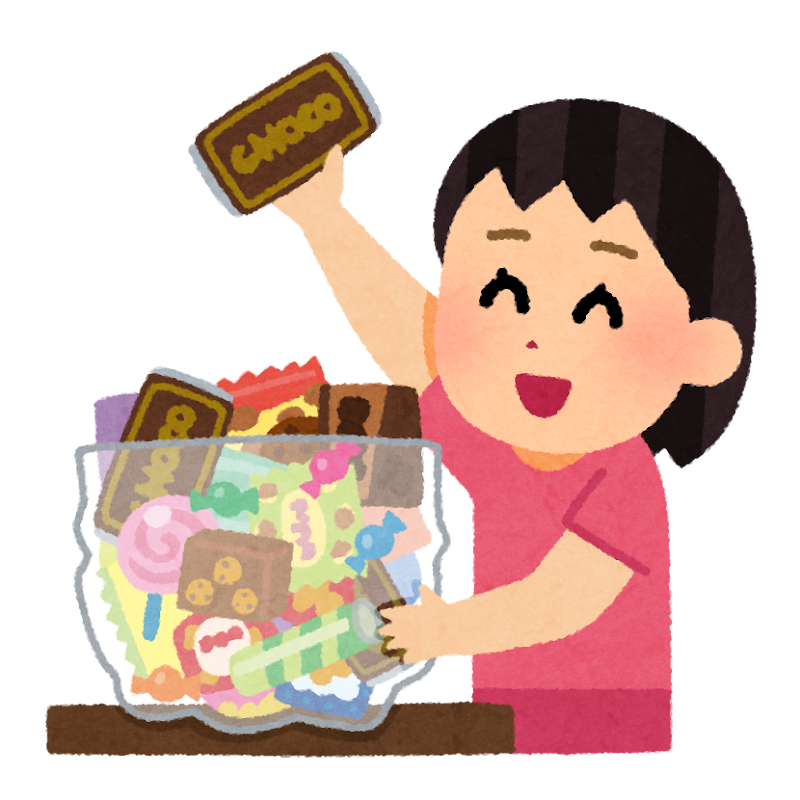 お菓子の詰め放題のイラスト | かわいいフリー素材集 いらすとや