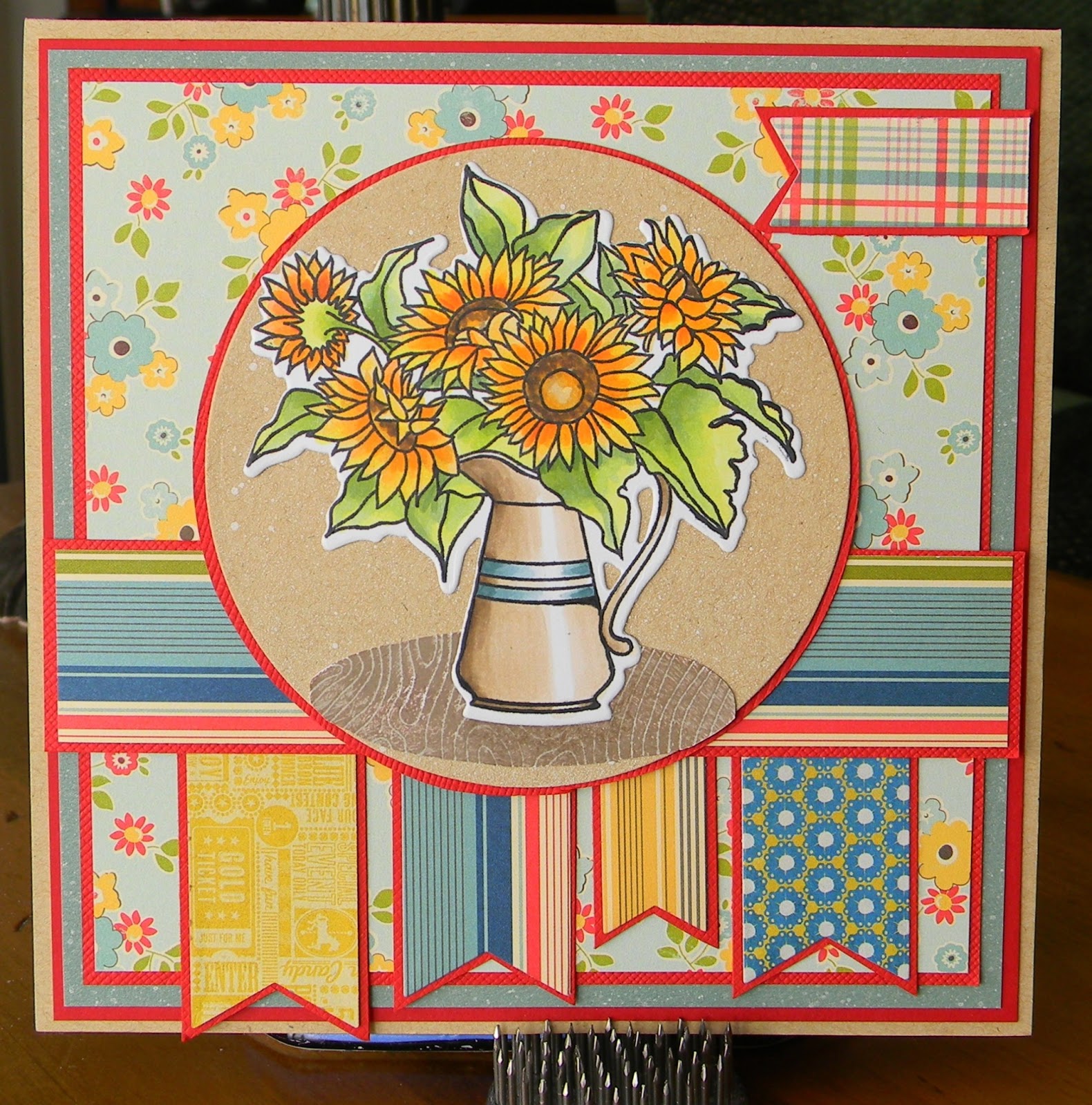 PAPERTREYINK SUNFLOWER BOUQUET BIRTHDAY CARD Crafts on the Run