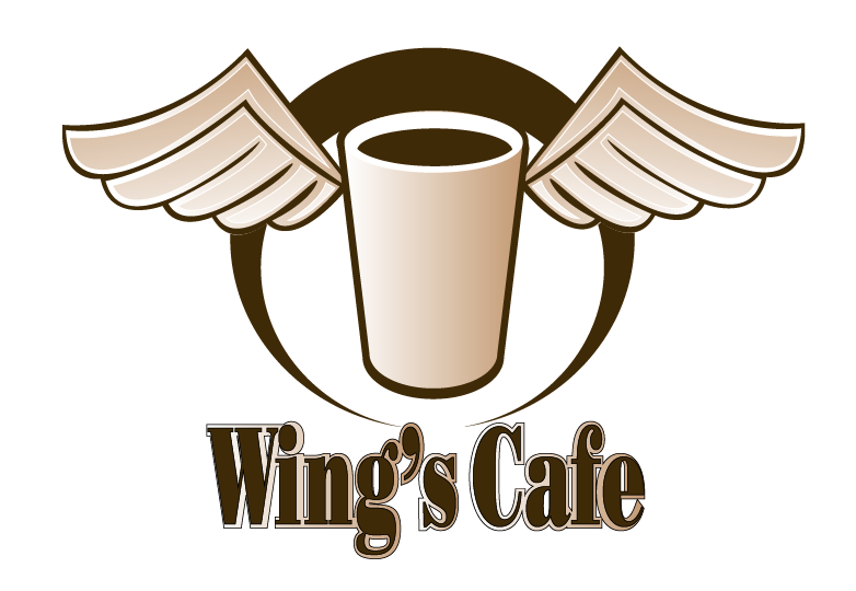 Matthew Peacock Logo Design "Wings" Illustration Wing's Cafe