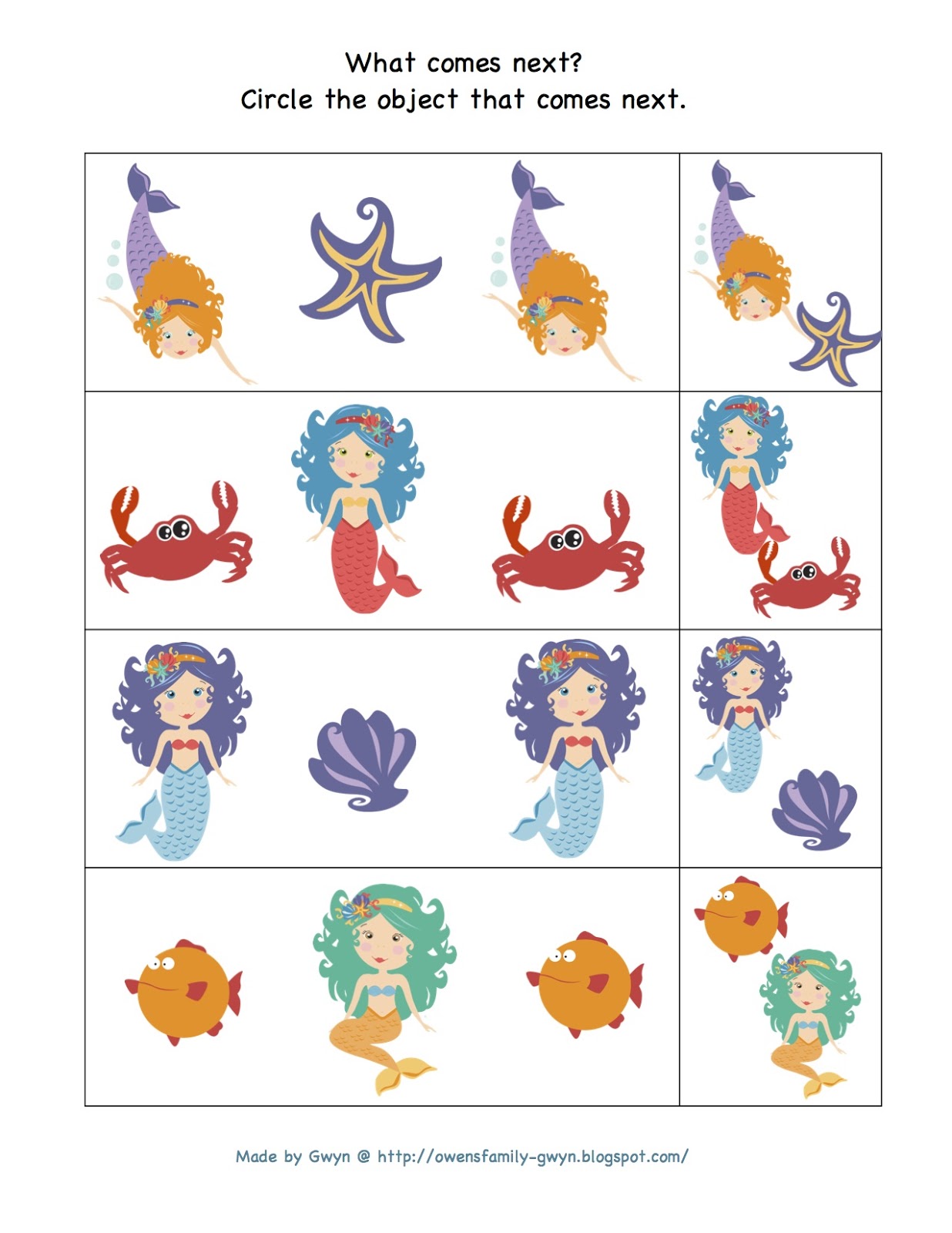Preschool printables, Mermaid, Kids school