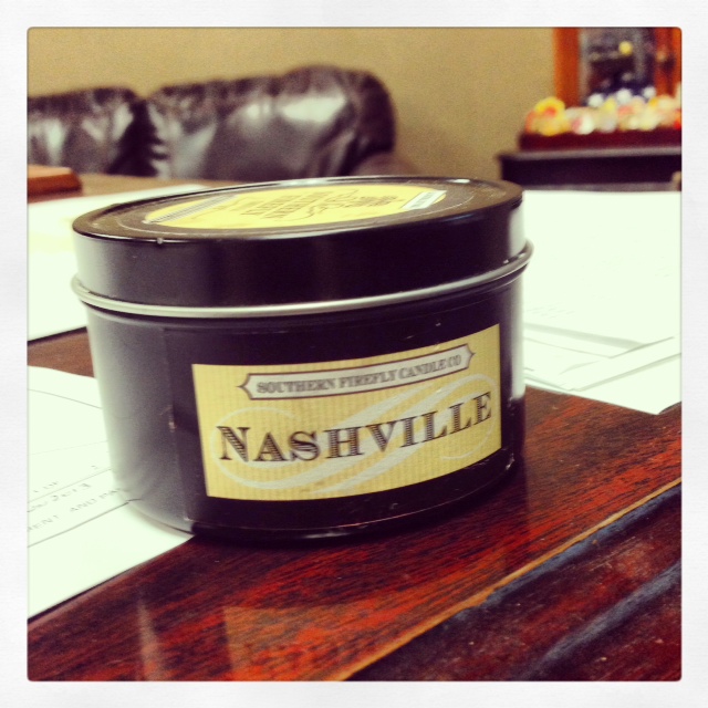 clutter the blog. Product Placement Southern Firefly's Nashville Candle