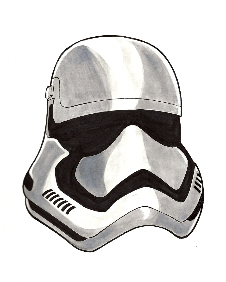Star Wars The Force Awakens Stormtrooper Sketch by IAMO