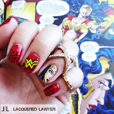 Wonder Woman Nail Art