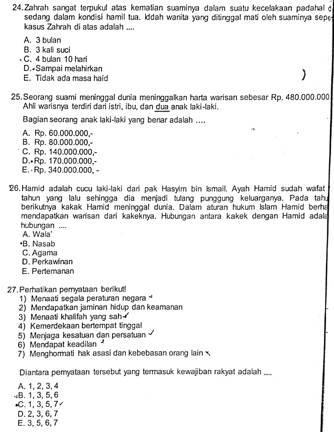 Manusa Kertajati Majalengka Kumpulan Soal Uambn Mata Pelajaran Fiqih Di Sertai Dengan Lembar Kunci Jawabannya Selamat Menikmati