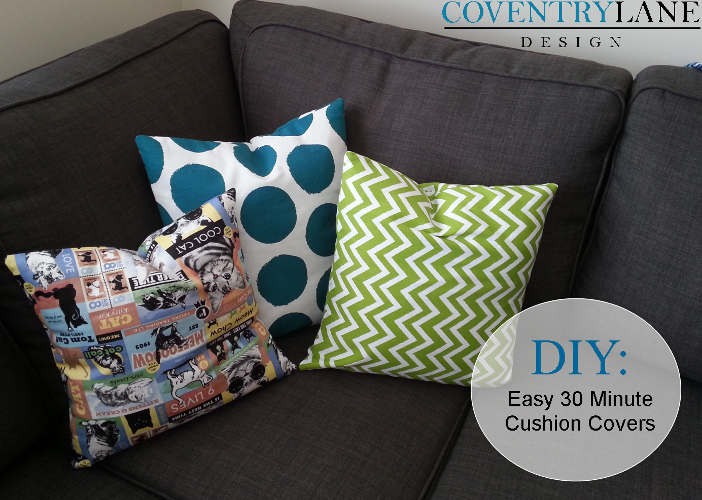 Coventry Lane Design: Easy 30 Minute Cushion Covers