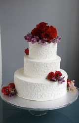 cake fresh flowers simple roses tiers trader joe