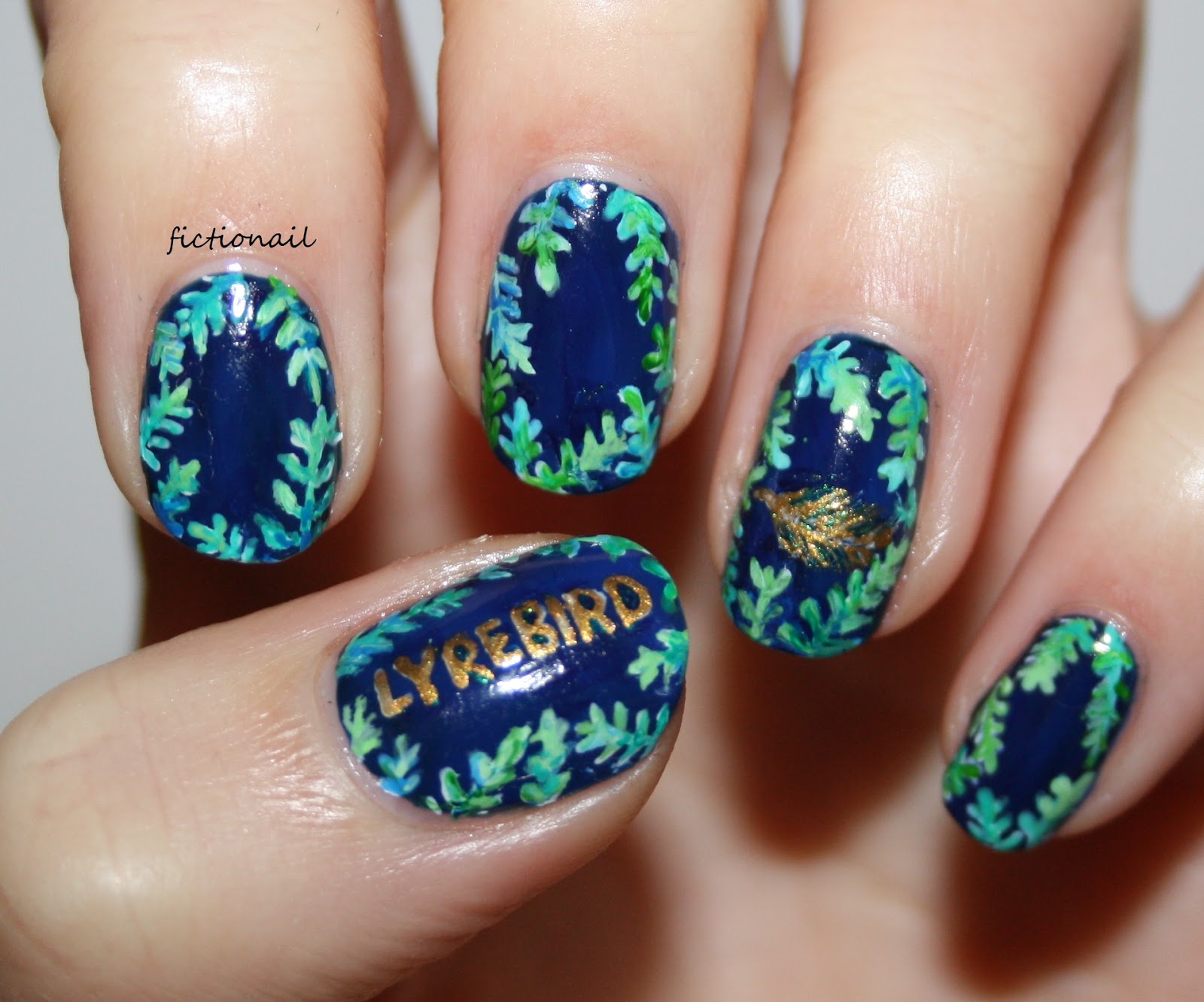 Lyrebird Book Cover Nails