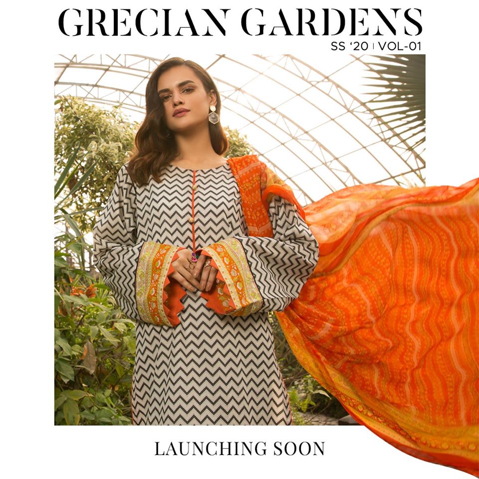 Warda Grecian Gardens Spring Summer 2020 Vol 1 Unstitched Lawn