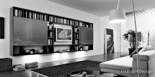 TV Desk Stand And Library Design Ideas 