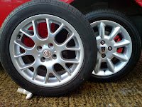16" hairpin vs 15" fission MG ZR Rover 25 alloy wheels