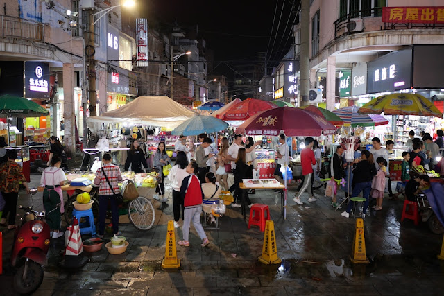 street market at night in China