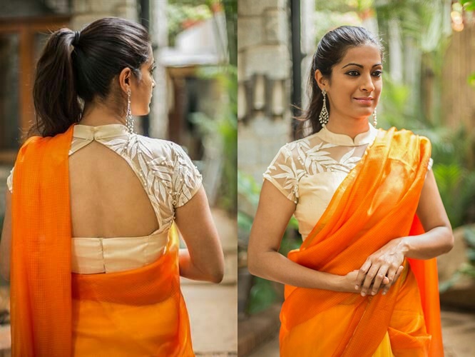 Latest saree blouse designs front and back: Top 30 Trendy designs ...