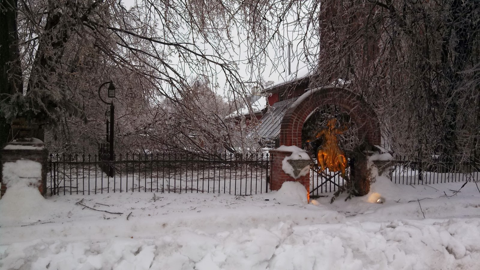 PANDORA'S BOX OF ROCKS Pictures Sackets Harbor NY Ice storm