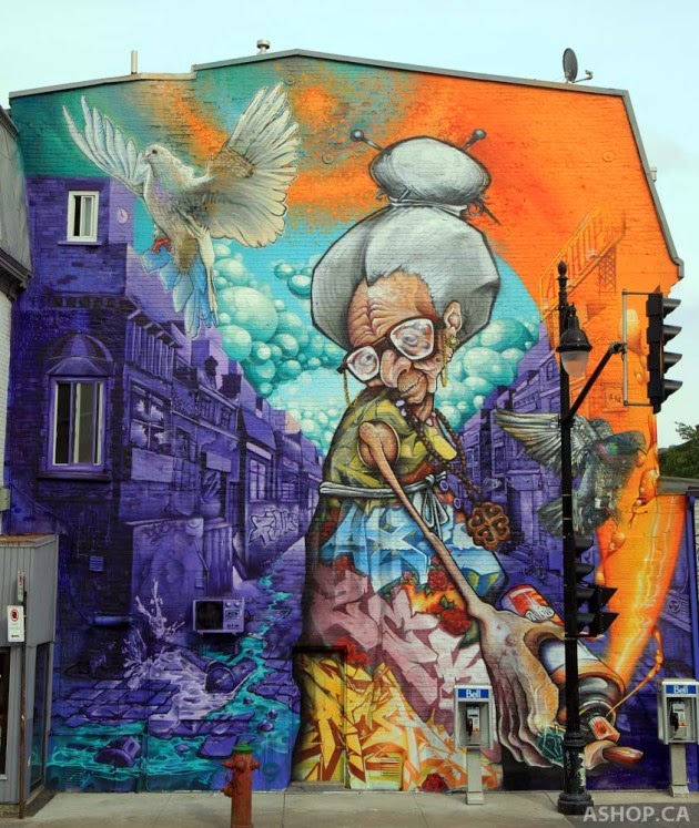 The Best Examples Of Street Art In 2012 And 2013 - ASHOP - Mural Festival in Montreal, Canada