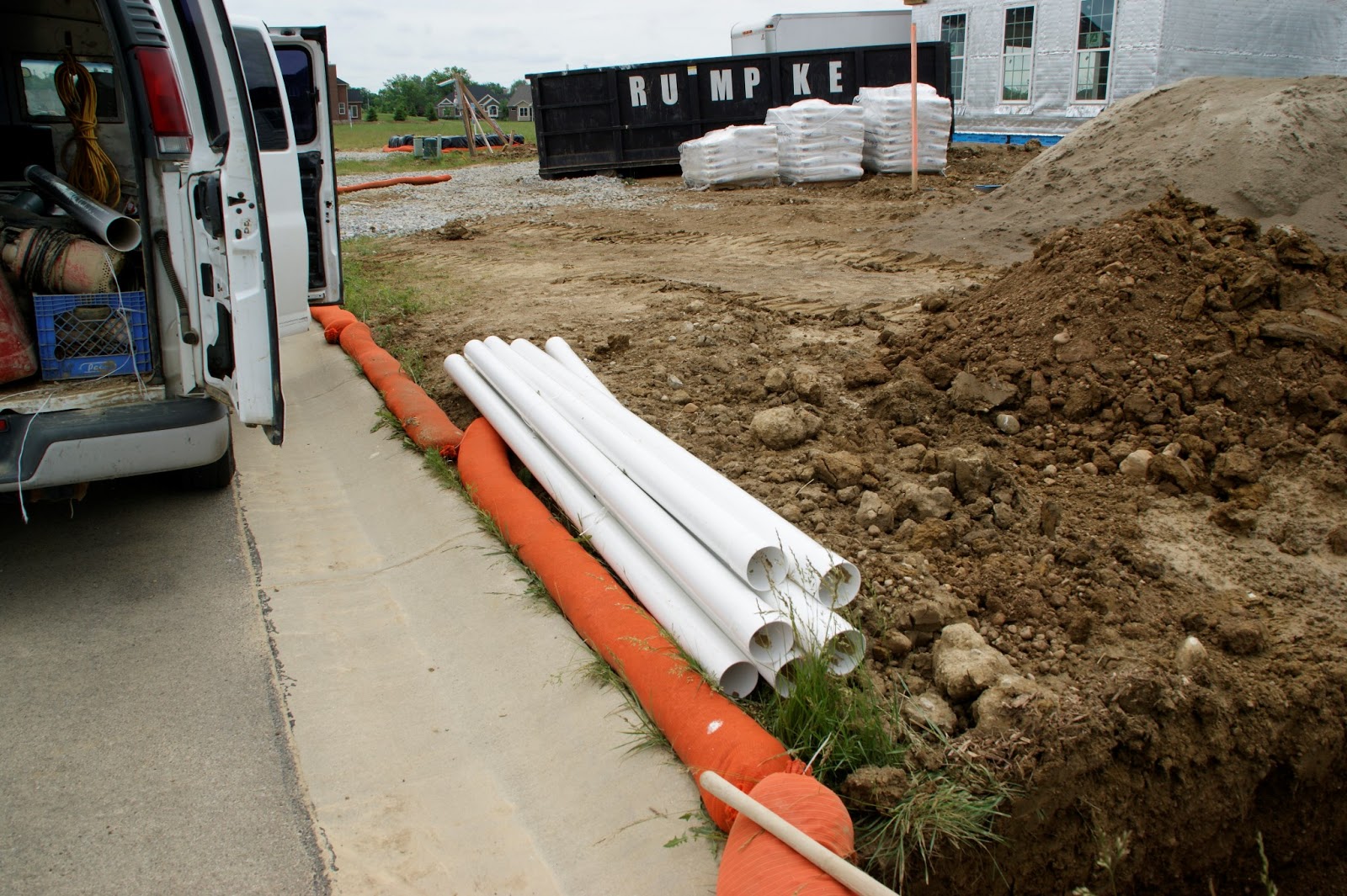 Building our Heavenly Highgrove Day 45 Insulation and Sump Pump Drain