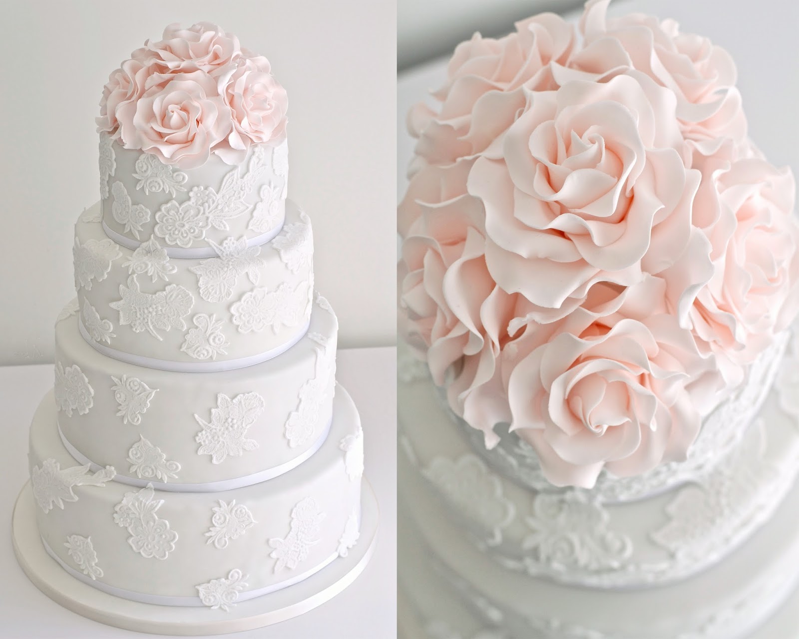 Sugar ruffles elegant wedding cakes