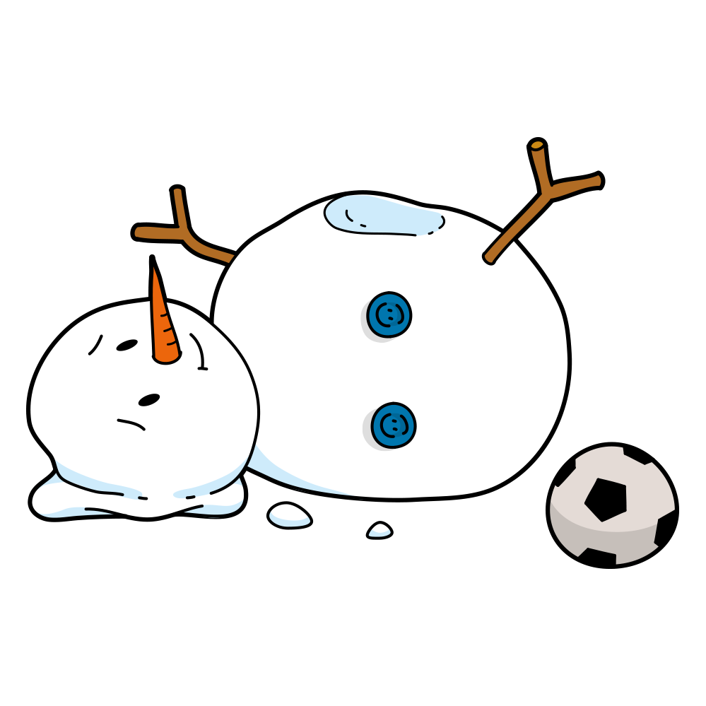 やっちゃった雪だるま